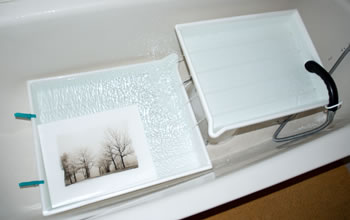 platinum-palladium printing-wet workspace